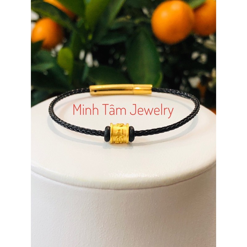 Lu thống khắc chú bình an 24k,Vòng tay lu thống 24k mini-Minh Tâm Jewelry