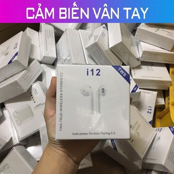 Tai Nghe Bluetooth i12 TWS Tai Nghe Bluetooth Không Dây Cảm Ứng Vân Tay 1 Chạm - Chống Ồn - Bảo Hành 1 Đổi