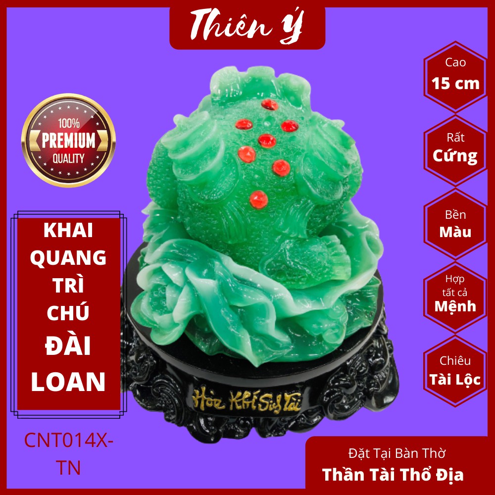 [Hỗ Trợ Khai Quang] Cóc Ngậm Tiền - Thiềm Thừ - Cóc Ba Chân Phong Thủy- cao 9 cm-CNT014D-TN-Đồ Thờ Thiên Ý