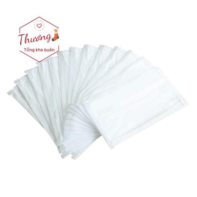 Set 10 cái Khẩu trang y tế 4 lớp vải ( Màu Full Trắng )