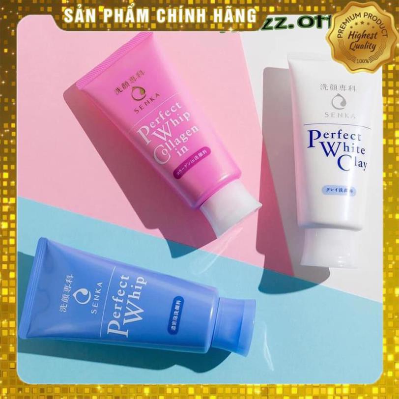 Sữa rửa mặt tạo bọt chiết xuất tơ tằm trắng Senka Perfect Whip 120g | BigBuy360 - bigbuy360.vn