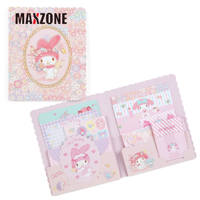 Bộ Nhãn Dán Giấy Ghi Chú Họa Tiết Hoạt Hình Kitty Kuromi My Melody Cinnamoroll Đáng Yêu