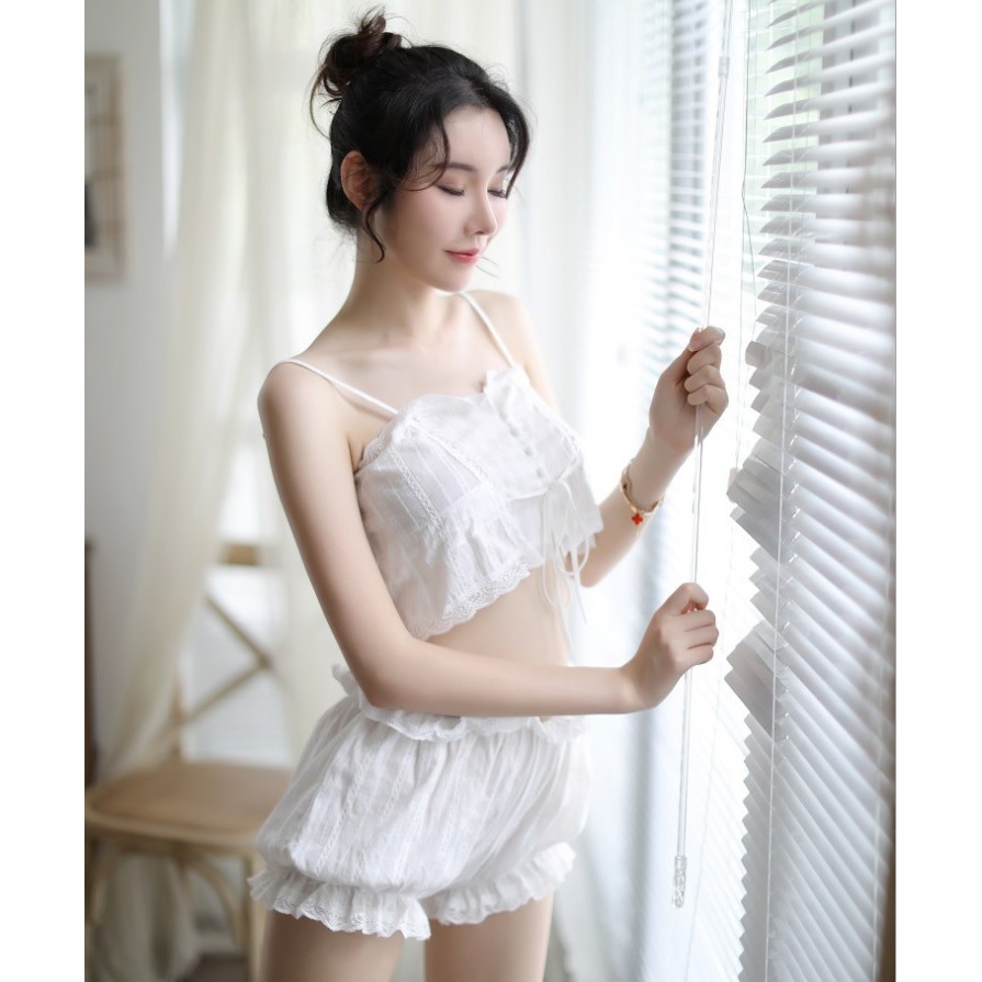 Bộ ngủ nữ sexy dây rút cotton thoáng mát, trẻ trung, thoải mái (MS 09011) Anna Shop