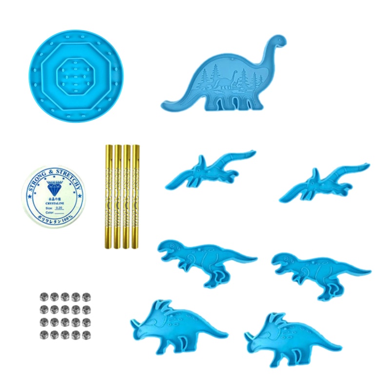 Khuôn Silicone Bóng Hình Khủng Long Nhỏ Làm Móc Khóa DIY