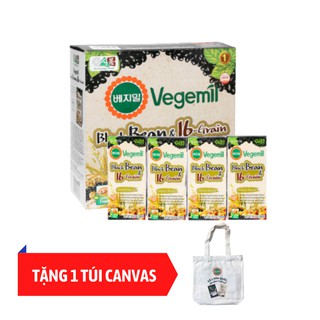 (Tặng 1 túi canvas) Lốc 16 hộp Sữa đậu đen và 16 vị ngũ cốc Vegemil 190ml - Sữa hạt số 1 Hàn Quốc