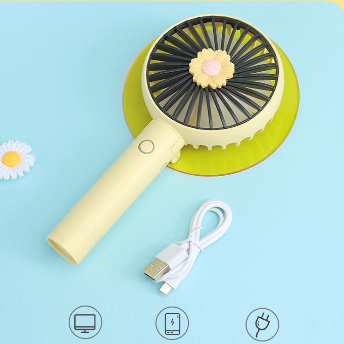 Quạt mini cầm tay DianDi Hoa Hướng Dương 2188 có thể gập gọn,pin sạc nhiều lần,quạt điện cầm tay | BigBuy360 - bigbuy360.vn
