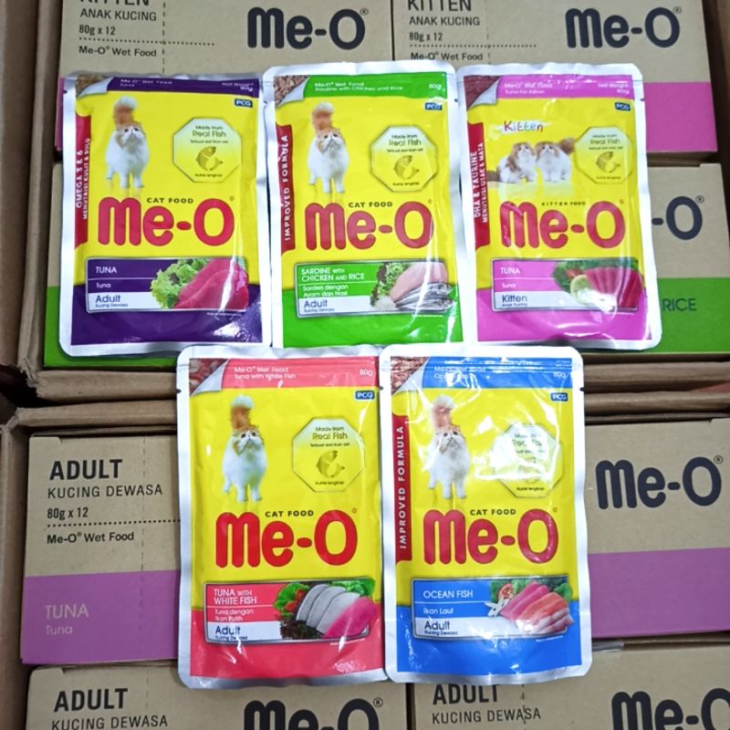 Pate mèo Me-O gói 80g - Pate cho mèo con, mèo lớn thơm ngon đầy đủ dinh dưỡng LazePet