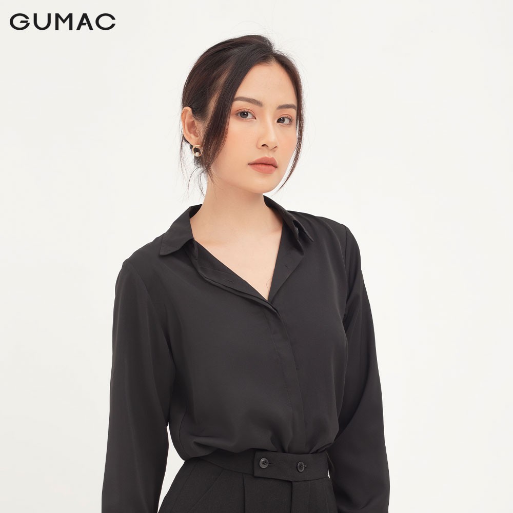 Áo sơ mi nữ cơ bản giấu nút AA1216 GUMAC | BigBuy360 - bigbuy360.vn