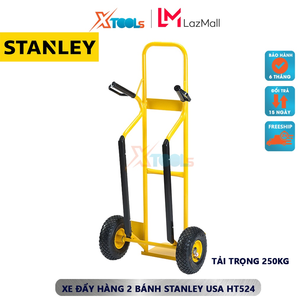 Xe đẩy hàng 2 bánh Stanley SXWTC-HT524 Xe đẩy tay kích thước 500x1190x550 mm tải trọng 250kg - chính hãng - xsafe