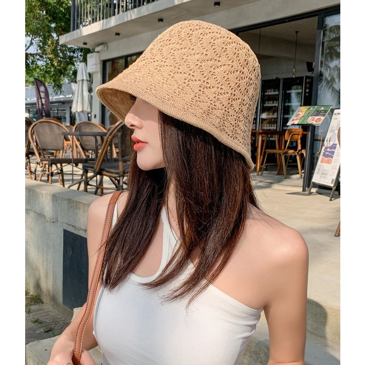 Mũ Vải 2 Mặt Ren Thêu Hoa Đan Vân Lượn Sóng Nón Nữ P2134