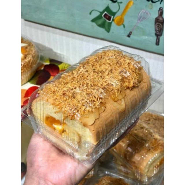 Lốc 50 hộp nhựa đựng bánh bông lan, đưng thực phẩm H07 hình chữ nhật 20x 9.5x 9cm