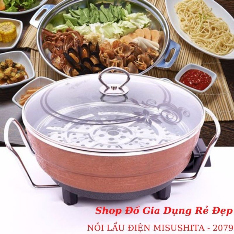 NỒI LẨU ĐIỆN MISUSHITA 💥FREE SHIP💥 Chảo Điện Đa Năng Misushita - Thái Lan, Đẹp, Chât lượng, An toàn