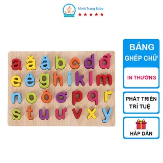 Đồ Chơi Gỗ Bảng Chữ Nổi Tiếng Việt In Thường Hàng Việt Nam