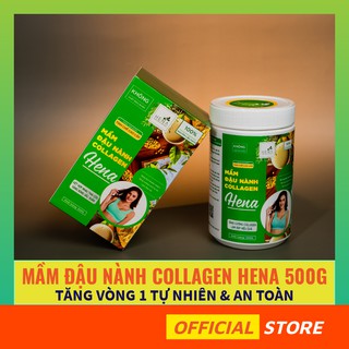 Mầm Đậu Nành Tăng Vòng 1 Hena 500G, Mầm Đậu Nành Nguyên Xơ 100% Tự Nhiên An Toàn Tuyệt Đối