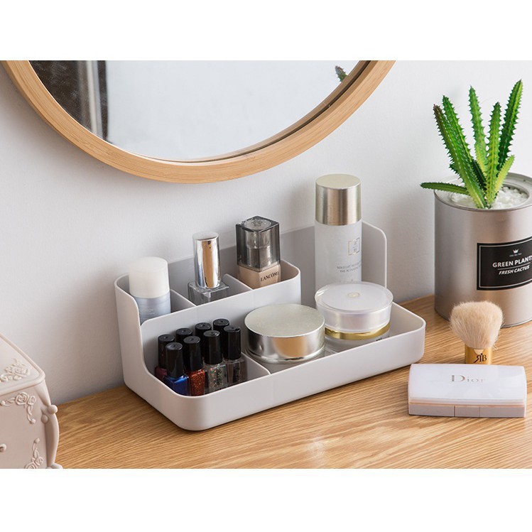 Hộp Nhựa Đựng Mỹ Phẩm Để Bàn Chất Liệu Nhựa Cao Cấp Nhiều Ngăn Chứa Được Nhiều Đồ - MTDDT