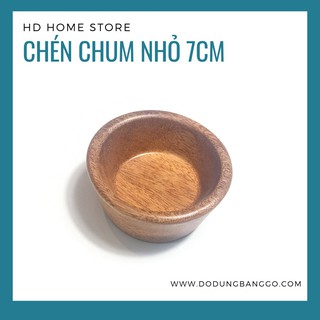Chén chum nhỏ, gỗ tự nhiên nguyên khối