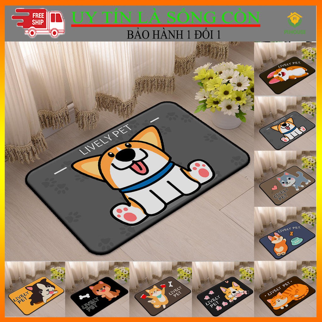 [SIÊU HOT] Thảm chân  chống trượt 3D mẫu cún con và nhiều mẫu mã lựa chọn
