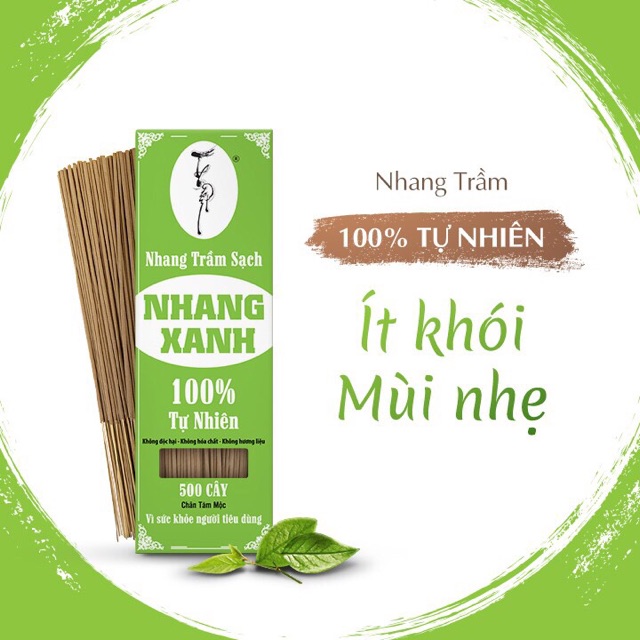 Nhang trầm sạch Nhang Xanh 500gr không hoá chất an toàn