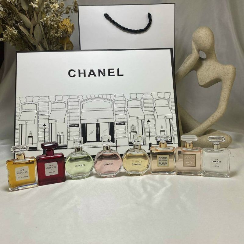 SÉT NƯỚC HOA MINI CHA.NEL HỘP 8 CHAI X 7,5 ML