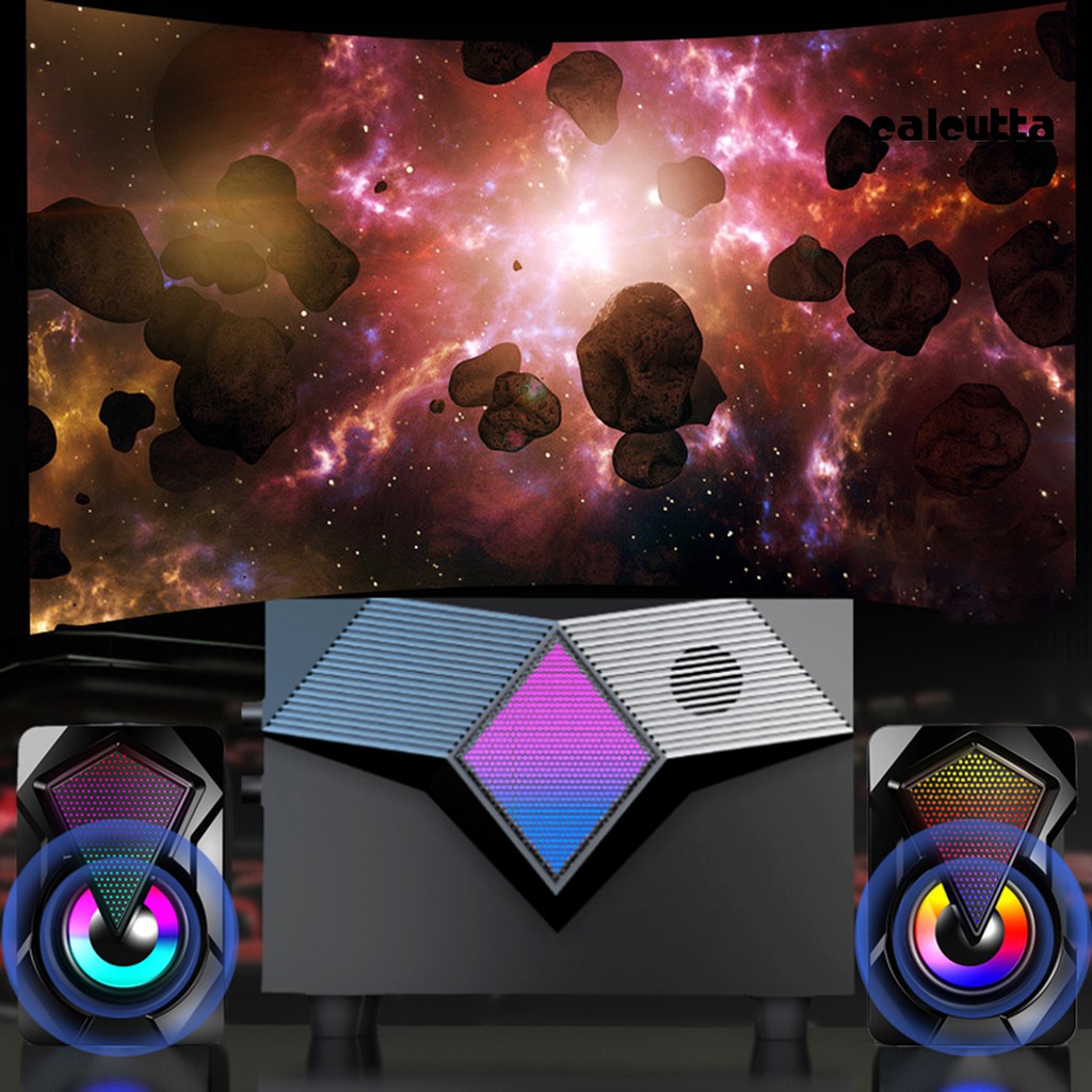Bộ 2 loa máy tính để bàn âm thanh siêu trầm màu sắc đa dạng