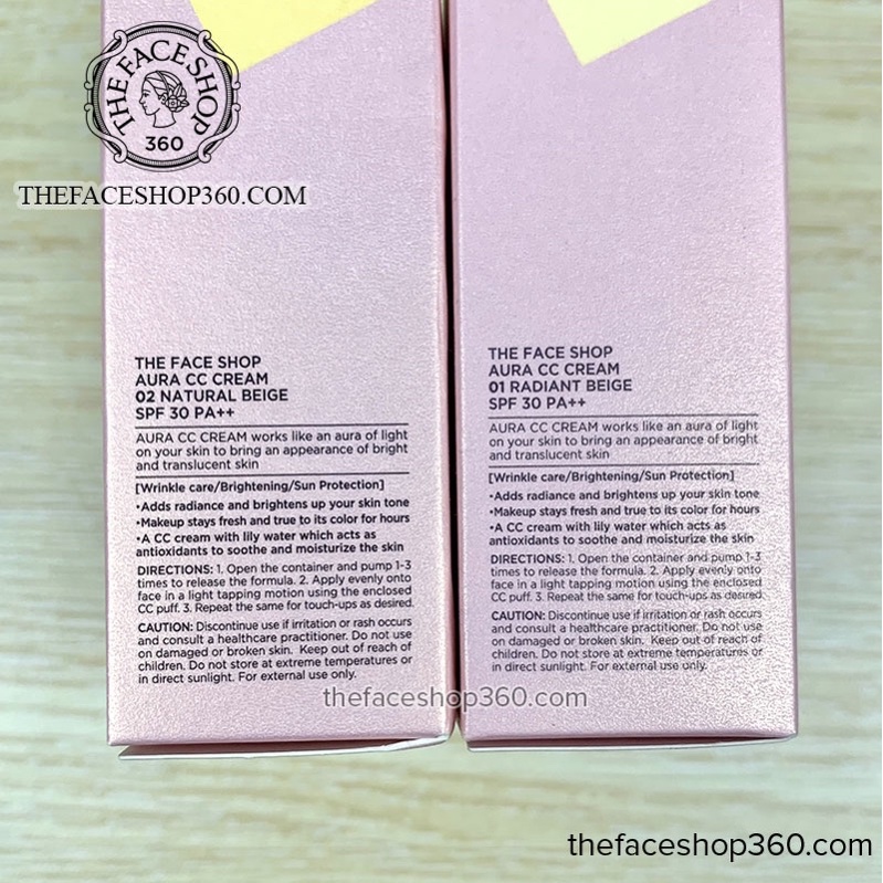 Kem Nền CC Cream Aura Color Control Cream The Face Shop