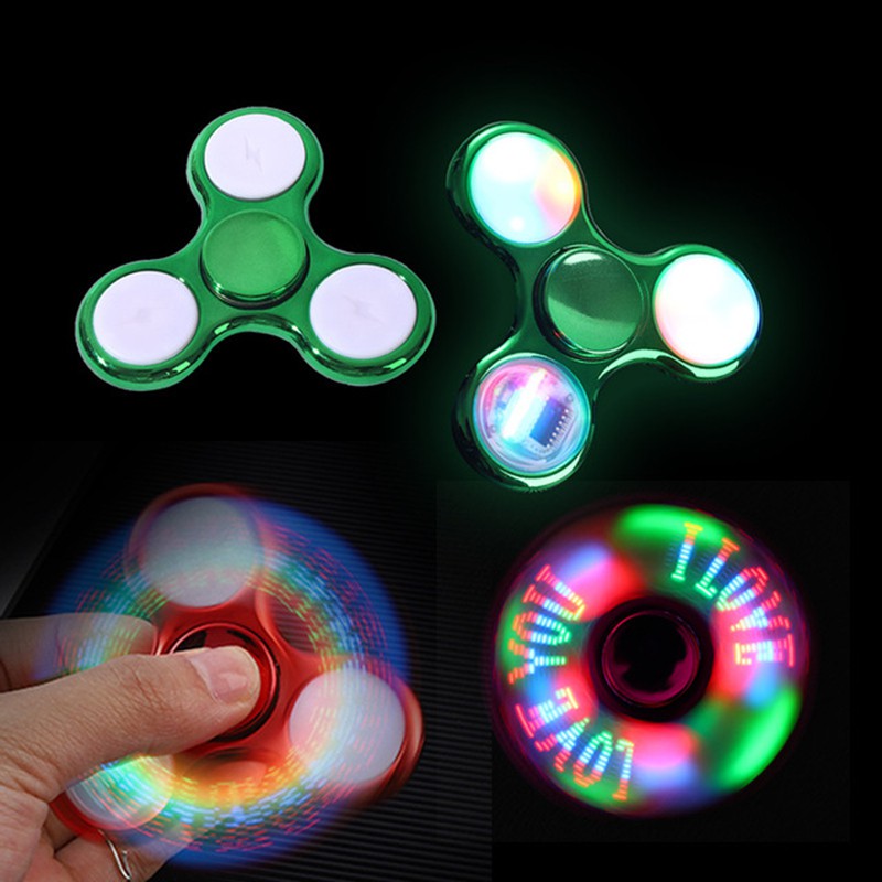 Con Quay Đồ Chơi Fidget Spinner Đèn Led 6 Màu Sáng Tạo Giúp Giảm Stress