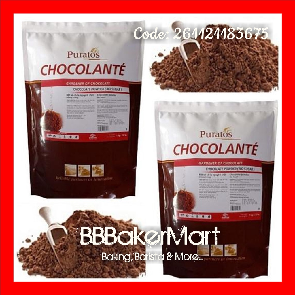 Bột Chocolate nguyên chất không đường hiệu Grand-Place PURATOS - Gói 1kg