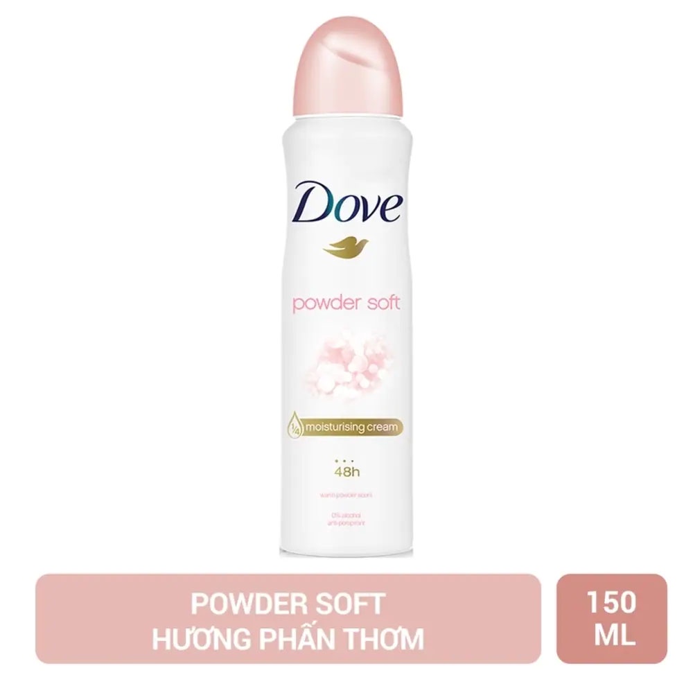 Xịt Khử Mùi Dove Powder Soft Mềm Mịn Hương Phấn Thơm 150ml