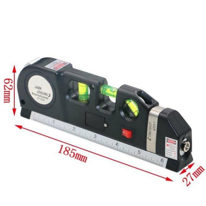 [Có sẵn] Thước Nivo, Thước Đo Nivo Đa Năng Laser 4In 1, Cân Mực, Thước Dây, Thước Laser