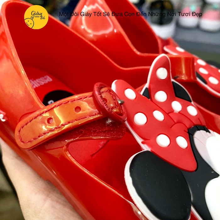 Giày Búp Bê Mimi melisa Đỏ Bé Gái Êm Nhẹ Có Mùi Thơm Quai Dán Tiện Lợi  Phù Hợp Cho Bé Đi Chơi Đi Học Size 22-29