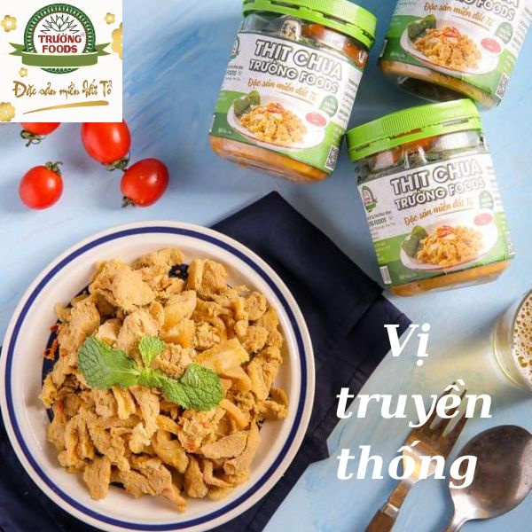 Thịt chua Trường Foods - vị truyền thống ( kèm lá sung ) ship hỏa tốc 2h Hà Nội - đồ ăn vặt giá rẻ