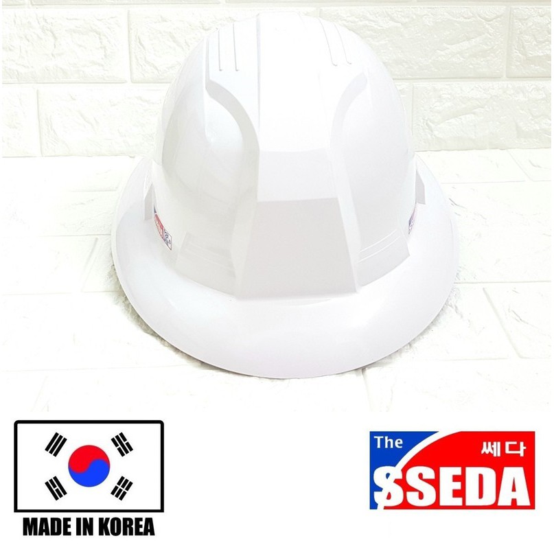 Mũ bảo hộ Hàn Quốc SSEDA vành rộng - 3 màu trắng, đỏ, vàng