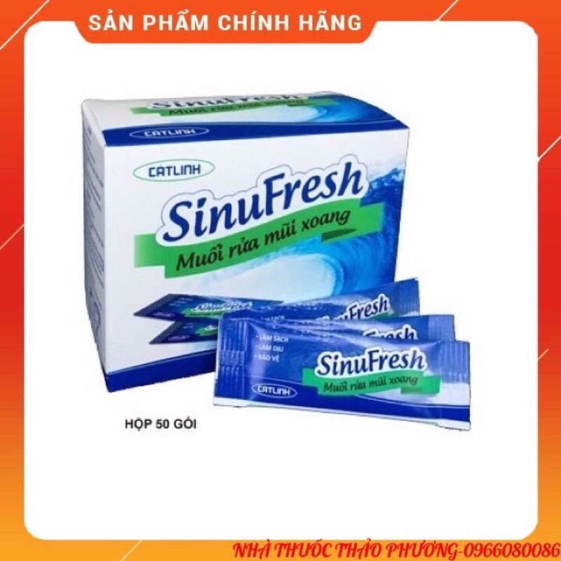 ✅Gói Muối rửa mũi xoang Sinufresh( Cát Linh)⚡️FREESHIP+HOÀN XU⚡️Sạch sâu,êm mũi,không cay mũi ,dùng được cho cả trẻ nhỏ