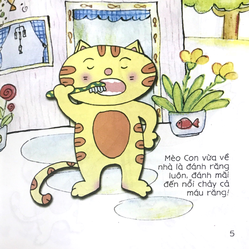 Sách - Bé Tập Kể Chuyện - Mèo Con Đánh Răng