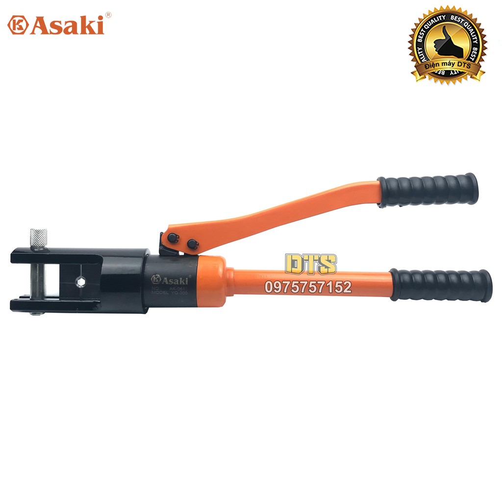 Bộ kìm bấm cos thủy lực 300mm2 Asaki AK-0618 (YQ-300), kìm thủy lực ép cos đa năng, bấm cốt dây điện đầu cuối