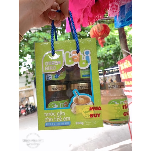 NƯỚC YẾN GREEN BIRD BABI 4 hũ tặng 1 hũ