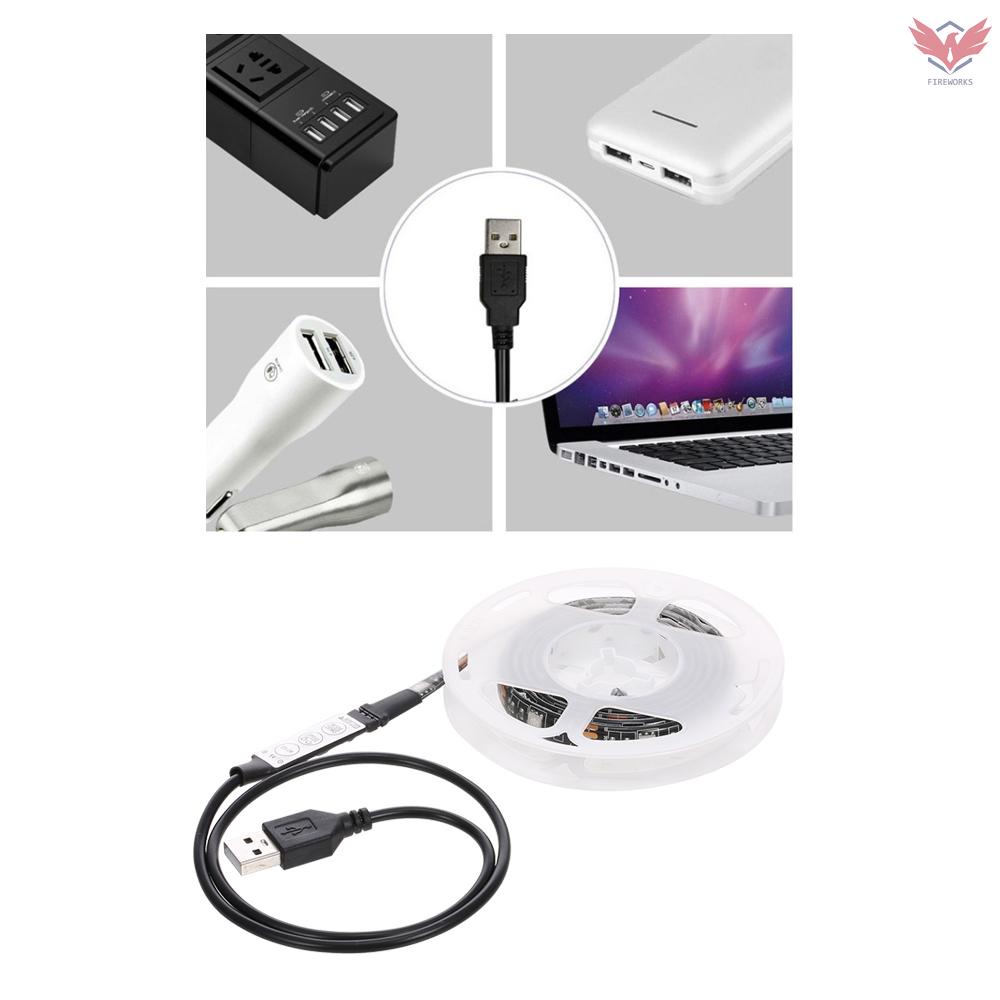 Fir LED Computer Case Strip Light Flexible RGB Lamp Tape Diode 5V Desk Screen TV Background Lighting USB Powered 3 Key Control 0.5M | BigBuy360 - bigbuy360.vn