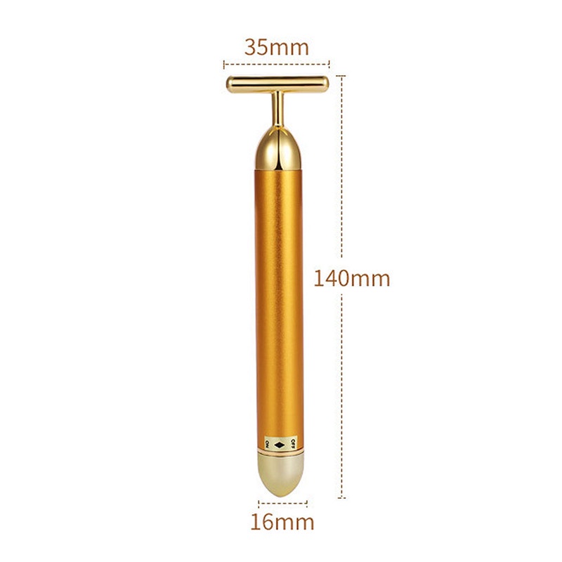 Cây lăn mát xa mặt Salorie SY-102 xi mạ vàng 24K giúp giảm nếp nhăn
