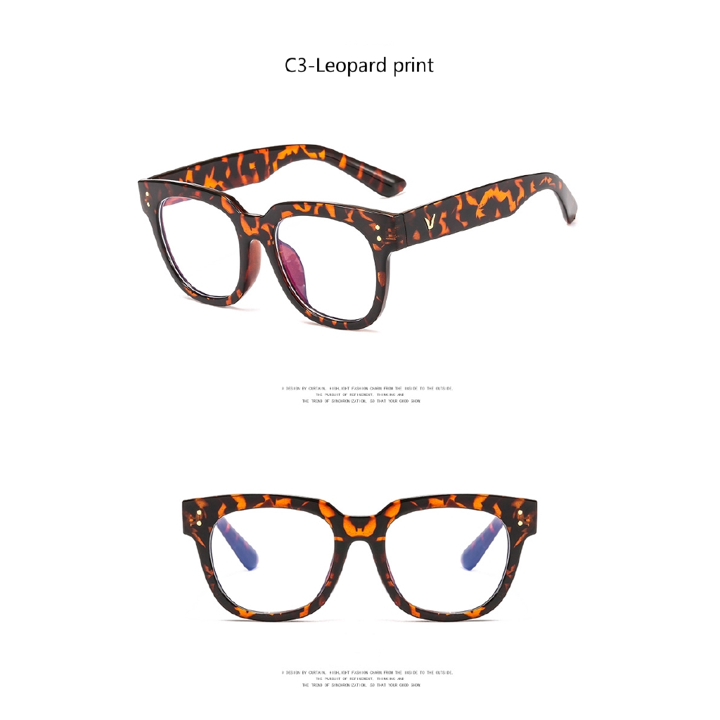 Kính gọng vuông chống ánh sáng xanh phong cách retro cho nam nữ