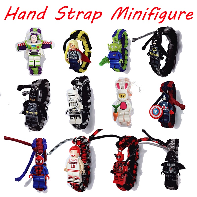 【Hàng Có Sẵn】Đồ Chơi Lego Dây Đeo Tay Hình marvel Avengers Iron Man Captain America Deadpool Loki Làm Quà Tặng