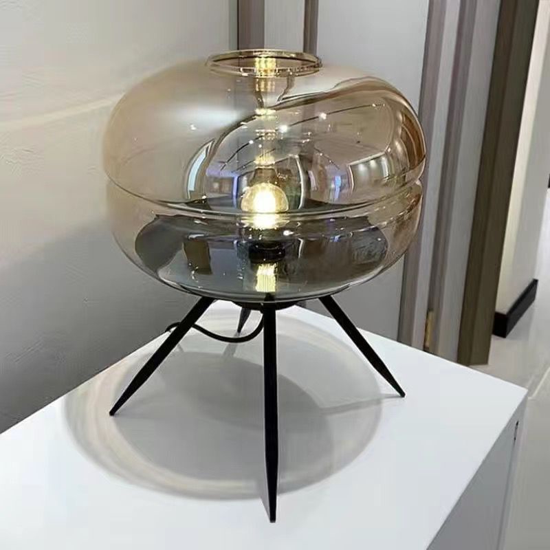 Đèn Ngủ Thủy tinh Đèn đặt bàn đặt đầu giường Có Giá Đỡ Phong Cách Bắc Âu