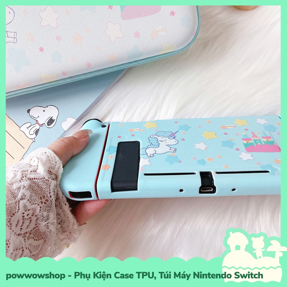 [Sẵn VN - Hỏa Tốc] Phụ Kiện Case Ốp TPU Dẻo, Túi Đựng Máy Cho Máy Game Cầm Tay Nintendo Switch Dream Blue Horse