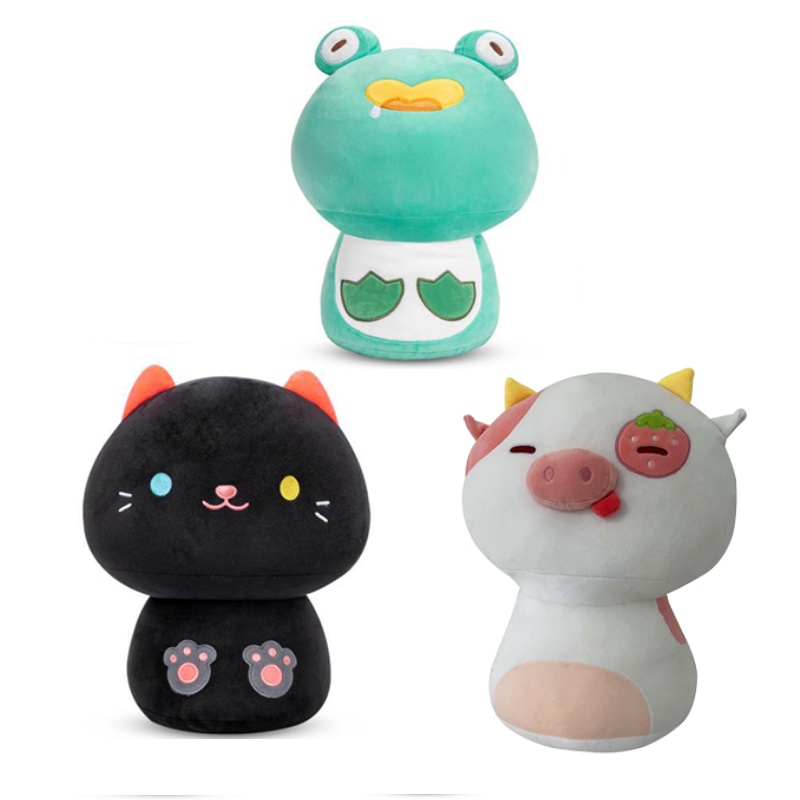 30cm Axolotl Black Cat Frog Cow Plush Pillow Toy Soft Doll Kid Gift Home Decoration