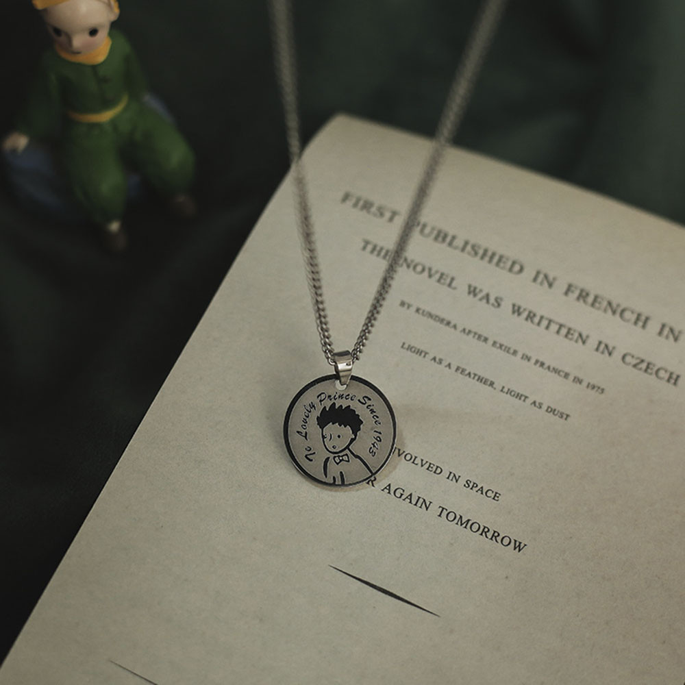 Prince Round Brand Pendant Chain Necklace Men Women Trendy Hip-hop Letters Necklaces Jewelry