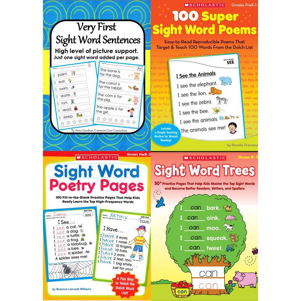 [Free ship]Bộ đẹp 4C - Tặng 2 file nghe - Sight word 