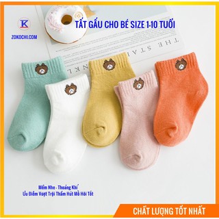 Tất Gấu | Vớ Trẻ Em Dễ Thương Hàng Đẹp Cổ Ngắn Cho Bé Trai Bé Gái Từ 1-10 Tuổi