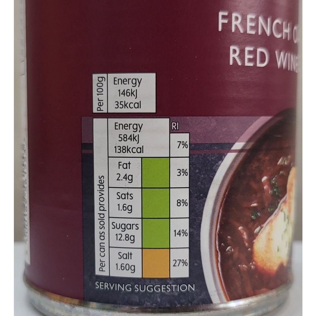 [Hộp 400g] SÚP HÀNH TÂY VÀ VANG ĐỎ KIỂU PHÁP [U.K] WAITROSE French Onion and Red W Soup (atp)