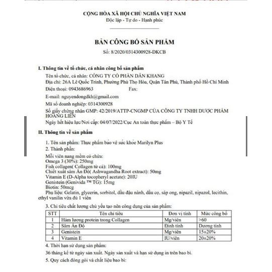 Viên Uống Marilyn Plus - Hỗ Trợ Cải Thiện & Giảm Các Biểu Hiện Do Suy Giảm Nội Tiết Tố Nữ - Hộp 30 viên | BigBuy360 - bigbuy360.vn