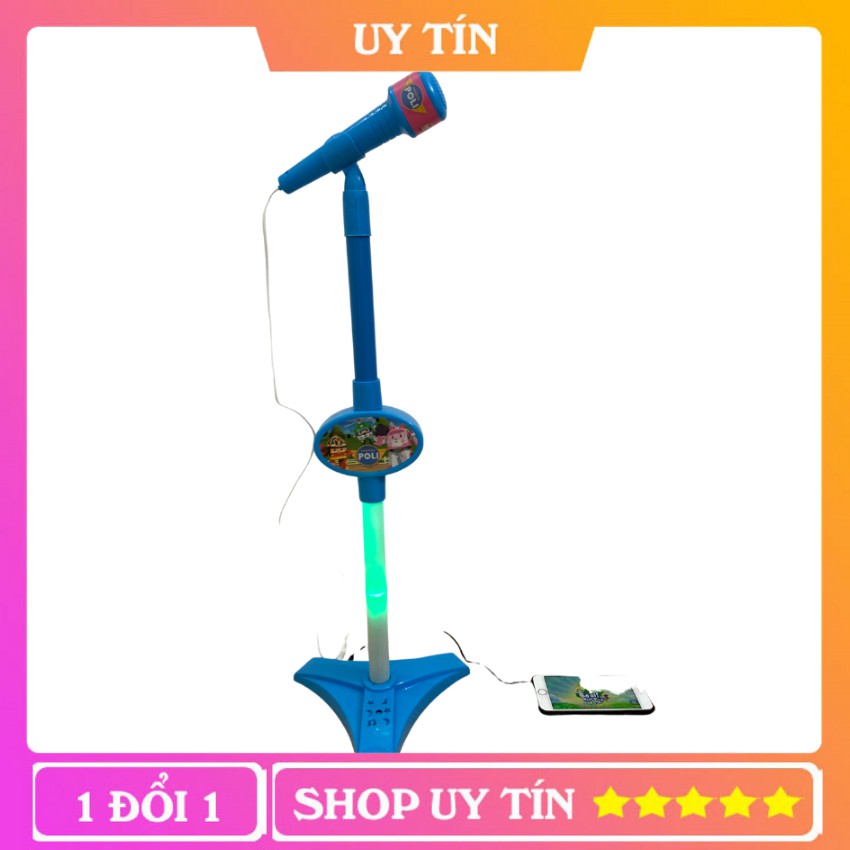 Đồ Chơi Micro Poli Cho Bé Làm Ca Sĩ, Kết Nối Điện Thoại Tạo Beat, Giúp Bé Thỏa Sức Đam Mê Ca Hát (Mic Đơn) - BiBiTOY