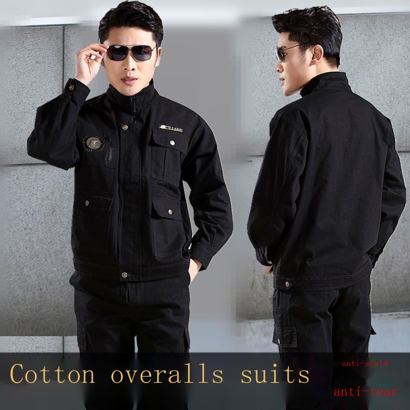 (có hàng) Bộ Đồ Bảo Hộ Lao Động Bằng Vải cotton Một Mảnh Thời Trang Xuân Thu Cho Nam clo